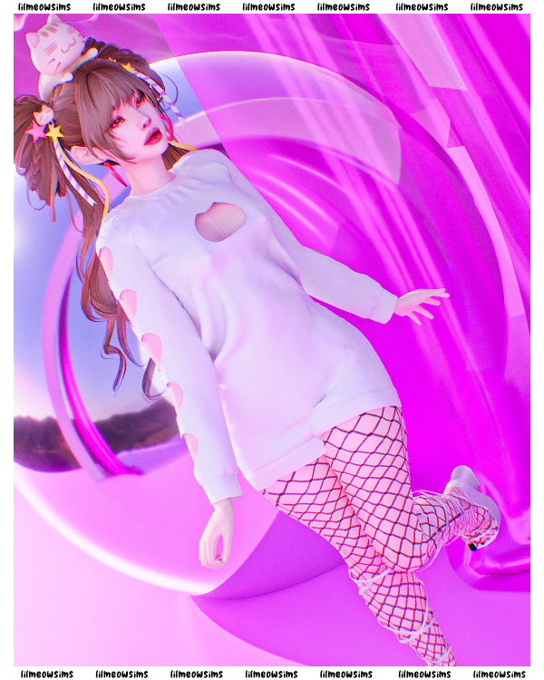 Alpha Heart Dress by simsfinds - The Sims 4 Custom Content