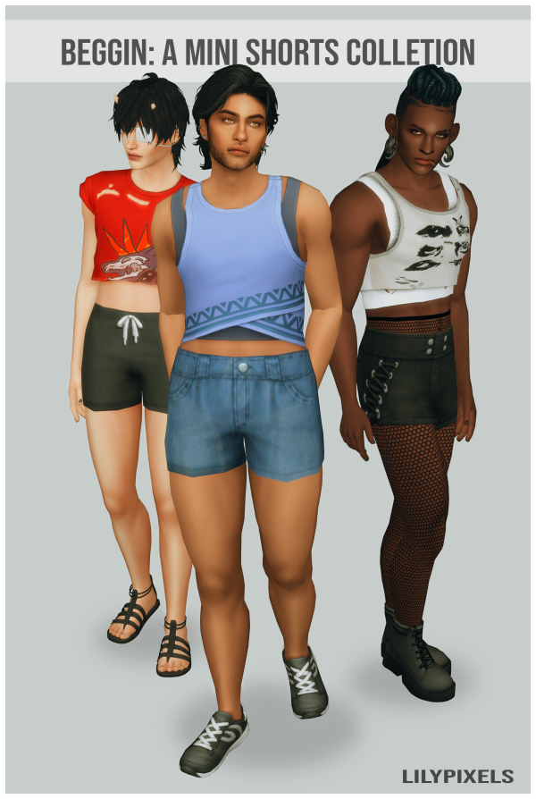 Maxis Match Beggin A Mini Shorts Collection by simsfinds - The Sims 4 Custom Content