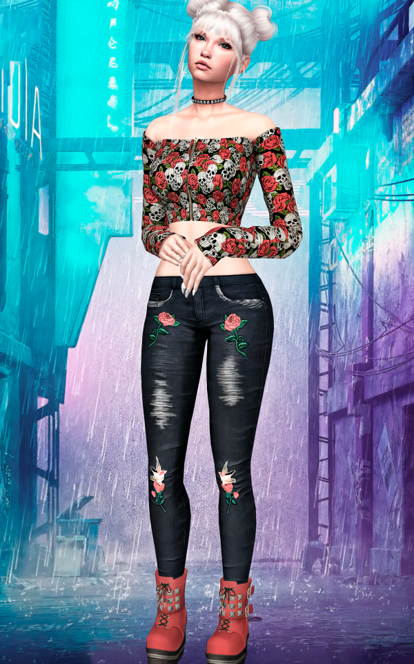 Mix High Skinny Jeans Jennisims by simsfinds - The Sims 4 Custom Content