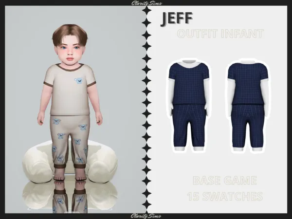 Alpha Jeff Outfit Infant - The Sims 4 Custom Content