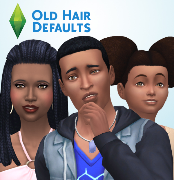 Maxis Match Old Hair Rollback Default Replacements by simsfinds - The Sims 4 Custom Content