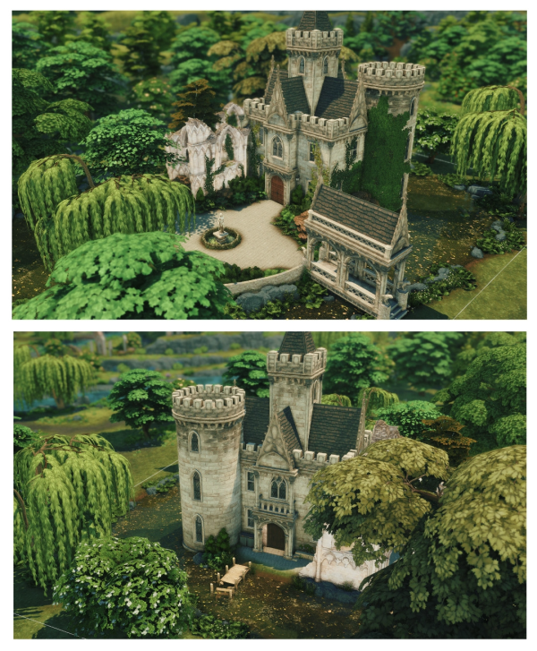 Mix Little Overgrown Castle by simsfinds - The Sims 4 Custom Content