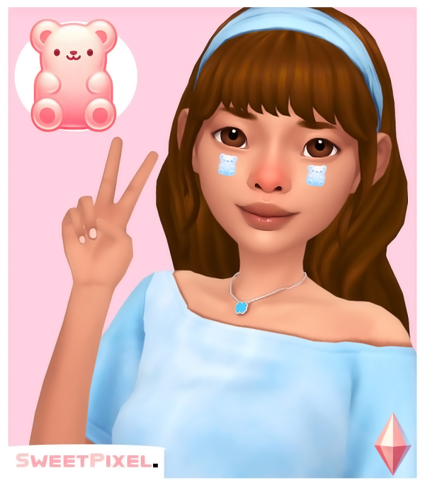 Maxis Match SweetPixel Gummy Bear Stickers by simsfinds - The Sims 4 Custom Content