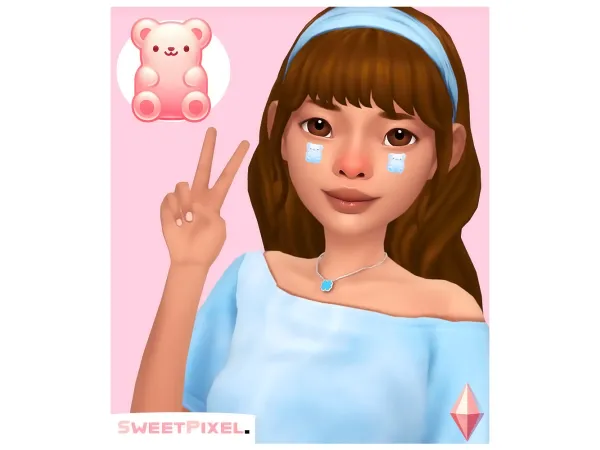 Maxis Match SweetPixel Gummy Bear Stickers by SweetPixelCC - The Sims 4 Custom Content