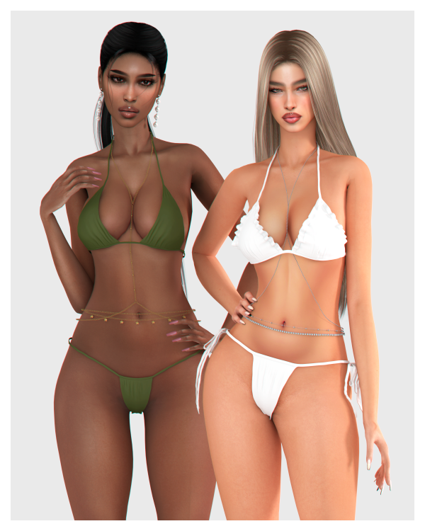 Alpha Coral Bodychain Collection by simsfinds - The Sims 4 Custom Content
