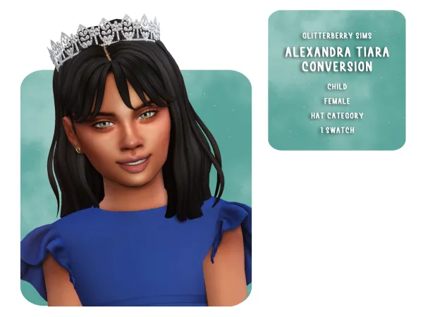 Mix Alexandra Tiara Child Conversion by sims_berrie - The Sims 4 Custom Content