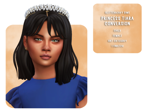 Mix Princess Tiara Child Conversion by simsfinds - The Sims 4 Custom Content