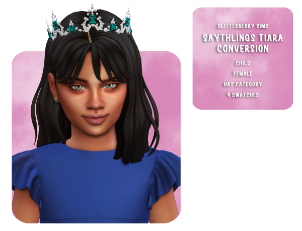 Mix Saythlings Tiara Child Conversion by simsfinds - The Sims 4 Custom Content