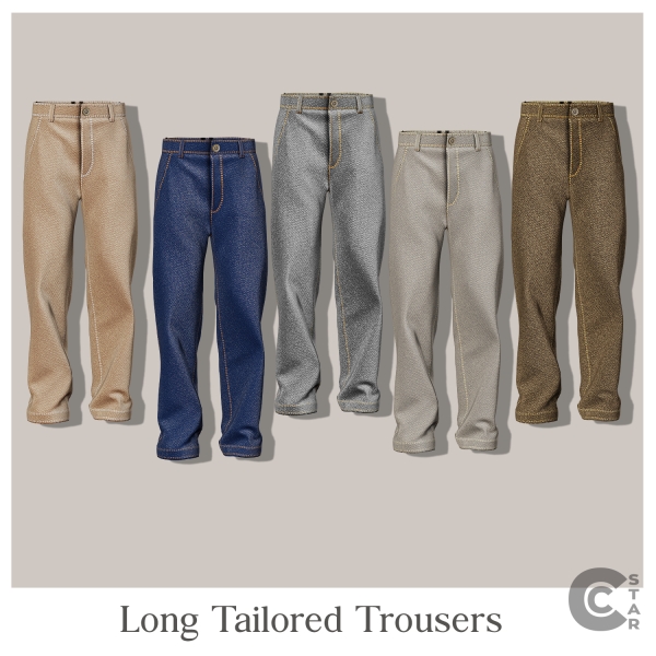 Alpha Long Tailored Trousers by cool_content_star - The Sims 4 Custom Content