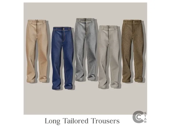 Alpha Long Tailored Trousers - The Sims 4 Custom Content