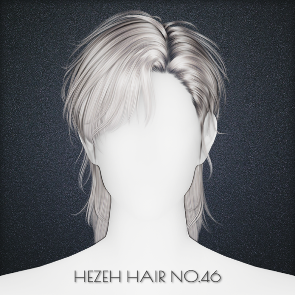 Alpha [Hezeh]Hair_No46 by simsfinds - The Sims 4 Custom Content