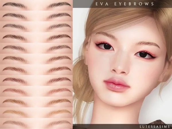 Mix Eva eyebrows by Lutessasims - The Sims 4 Custom Content