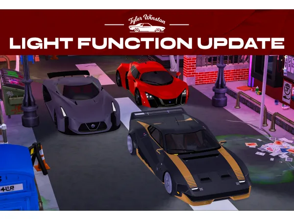 Mix TYLER WINSTON CARS LIGHTING UPDATE 6 by tylerwcars - The Sims 4 Custom Content