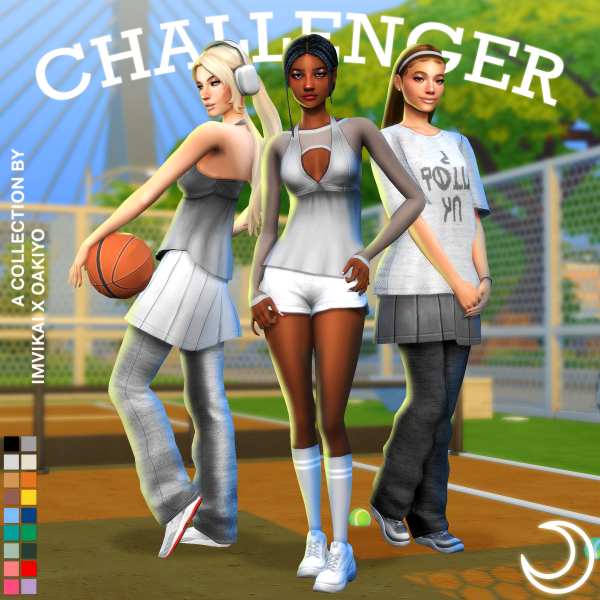 Maxis Match CHALLENGER COLLECTION IMVIKAI X OAKIYO (14 ITEMS) by simsfinds - The Sims 4 Custom Content