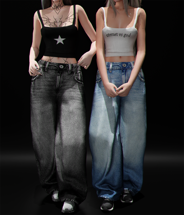 Alpha ᴅᴇɴɪᴍ ʙᴀɢɢʏ ᴀɴᴅ ꜰᴇʟʟᴢᴛᴏᴘ by whimp - The Sims 4 Custom Content