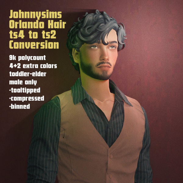 Johnnysims Orlando Hair 4to2 Conversion by simsfinds - The Sims 2 Custom Content