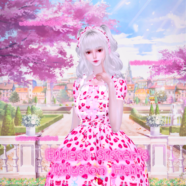 Mix Eldest Sister's Illusion Hair by simsfinds - The Sims 4 Custom Content