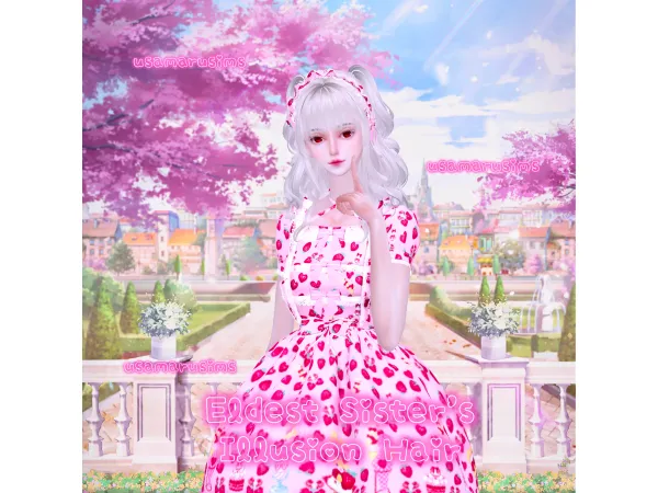 Mix Eldest Sister's Illusion Hair by usamarusims - The Sims 4 Custom Content