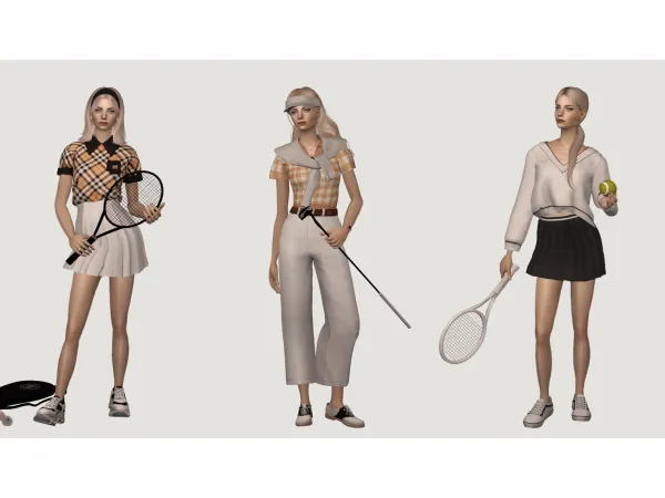 country club lookbook with Anna - The Sims 2 custom content