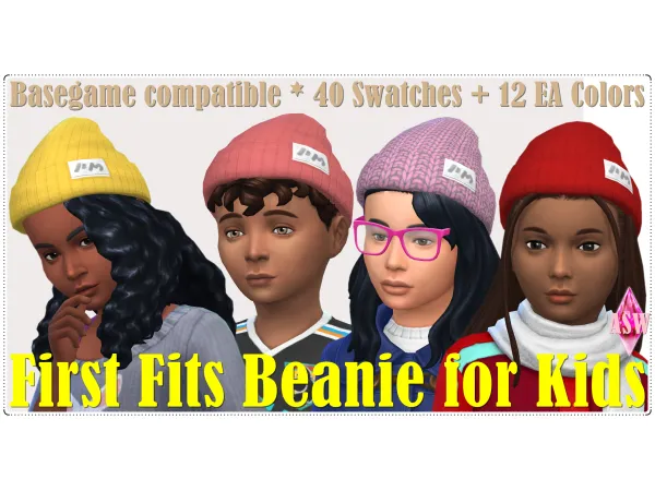 Maxis Match First Fits Beanie for Kids by simsfinds - The Sims 4 Custom Content