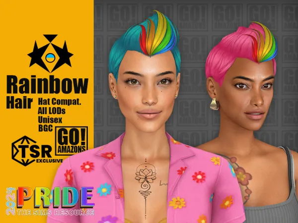 Maxis Match RAINBOW by goamazons - The Sims 4 Custom Content