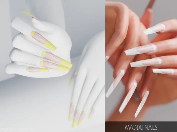 Mix Maddu nails - The Sims 4 Custom Content