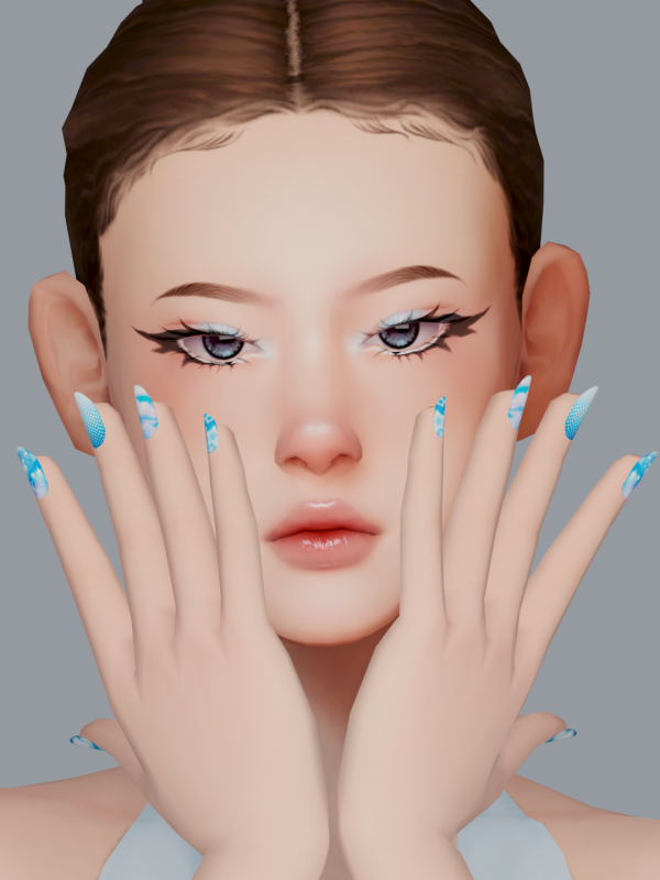 Maxis Match Cloud Nails 2000 Subscribers Gift by simsfinds - The Sims 4 Custom Content