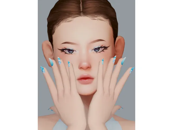 Maxis Match Cloud Nails 2000 Subscribers Gift by wotunciba - The Sims 4 Custom Content