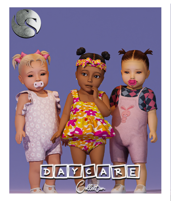 Alpha CAMUFLAJE DAYCARE Infant Collection (3 Onsies 2 Pacifiers Headband) FS by simsfinds - The Sims 4 Custom Content