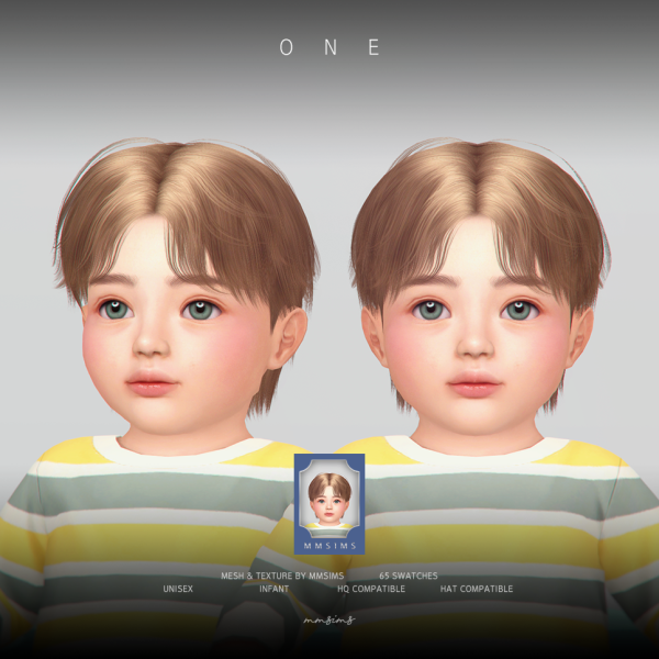 Alpha MMSIMS Hair One IU by simsfinds - The Sims 4 Custom Content