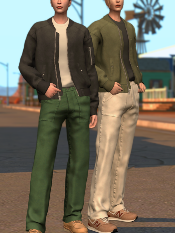 Mix Suede MA 1 Fatigue Pants by simsfinds - The Sims 4 Custom Content
