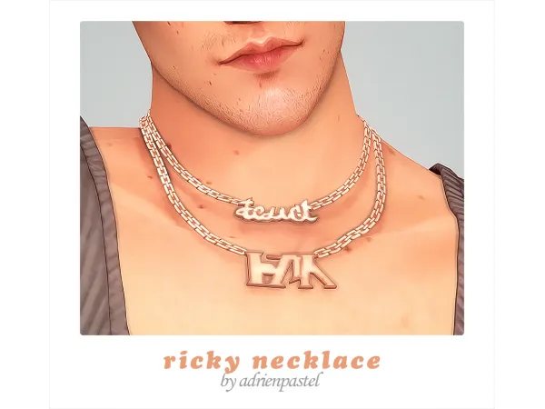 Maxis Match Ricky Necklace Set by adrienpastel - The Sims 4 Custom Content