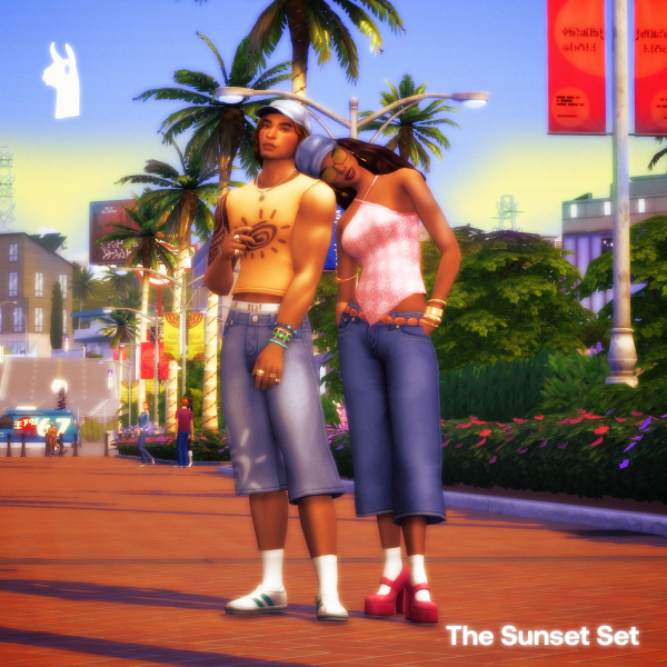 Maxis Match The Sunset Set (7 items) greenllamas by simsfinds - The Sims 4 Custom Content