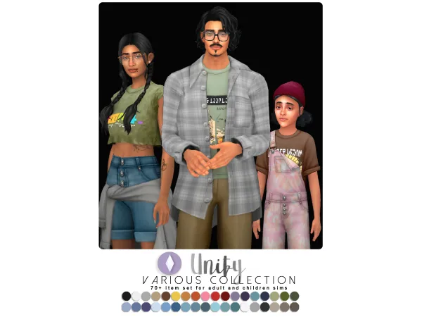 Maxis Match Unify Collection by nucrests - The Sims 4 Custom Content
