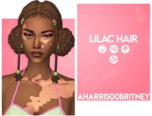 Maxis Match Lilac Hair by simsfinds - The Sims 4 Custom Content
