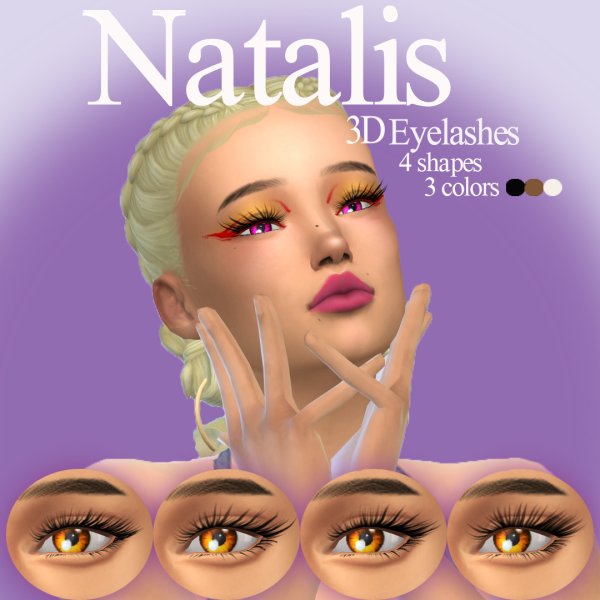 Mix 3D Eyelashes by simsfinds - The Sims 4 Custom Content