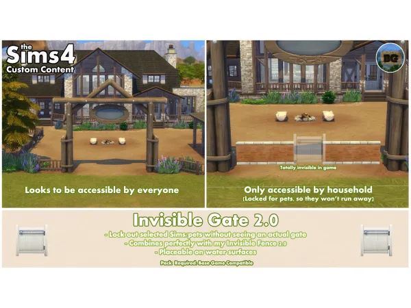 Maxis Match Invisible Gate 20 by simsfinds - The Sims 4 Custom Content