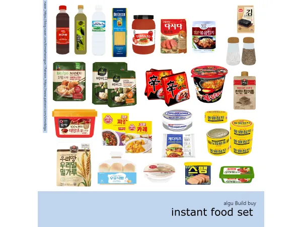 Alpha [algu] 인스턴트 식품 세트 (instant food set) by sims4algu - The Sims 4 Custom Content