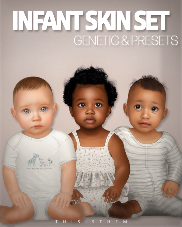 Alpha INFANT SKIN SET Genetic Presets by simsfinds - The Sims 4 Custom Content