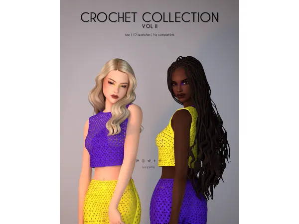 Mix Top Crochet Collection II - The Sims 4 Custom Content