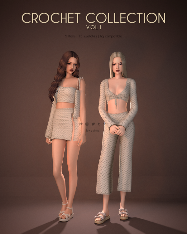 Mix Crochet Collection I Update by luxysims - The Sims 4 Custom Content