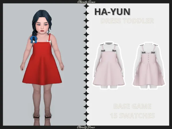 Alpha Ha Yun Dress Toddler by clarity-sims - The Sims 4 Custom Content