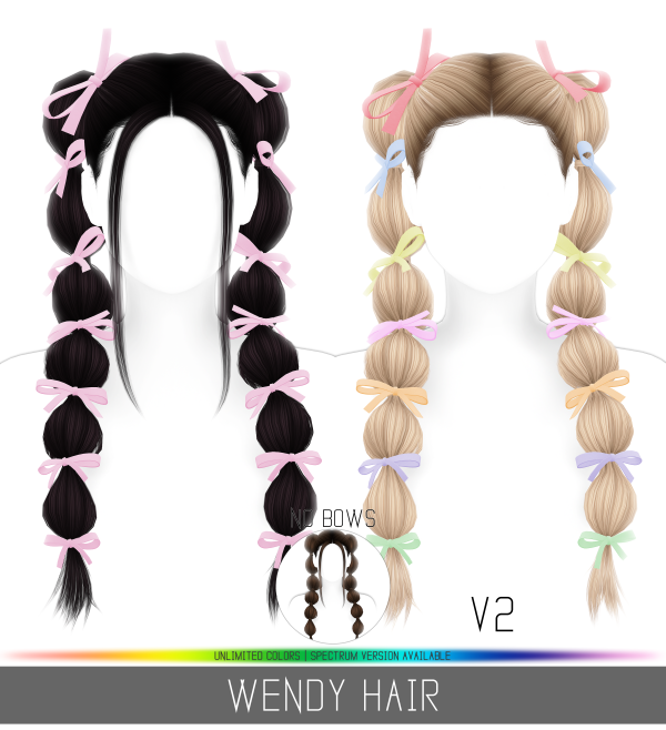Alpha WENDY HAIR by simsfinds - The Sims 4 Custom Content