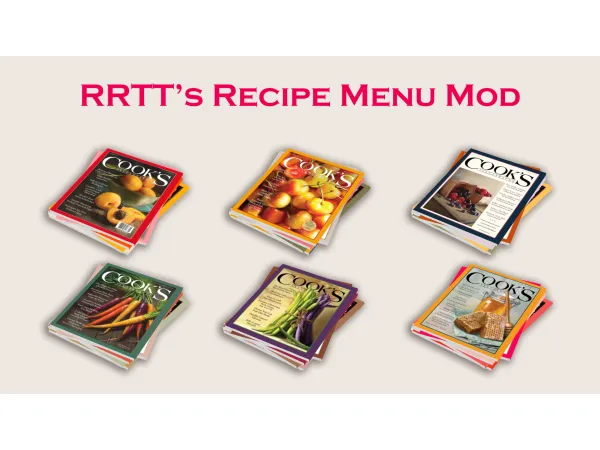 Mix rrtt's Recipe Menu Mod by simsfinds - The Sims 4 Custom Content