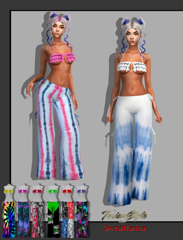 Alpha Bikini bra Pants by fusionstylesims4 - The Sims 4 Custom Content