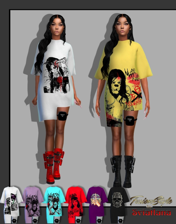 Alpha long t shirt by fusionstylesims4 - The Sims 4 Custom Content