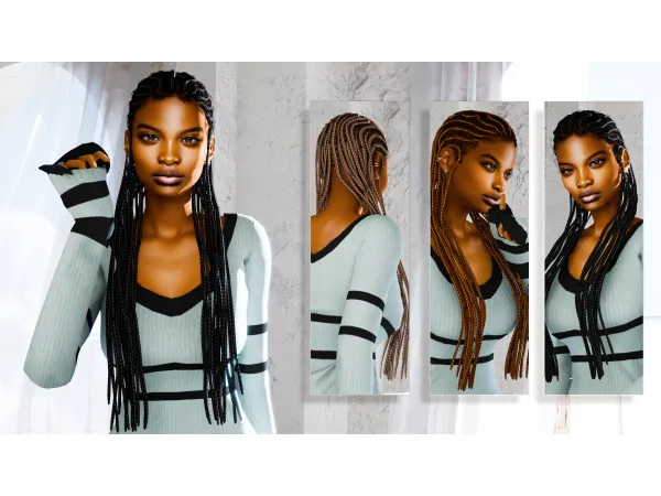 Alpha Edwina Hairstyle by modcollective - The Sims 4 Custom Content