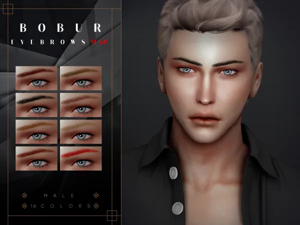 Alpha Thin thick eyebrows by bobur - The Sims 4 Custom Content