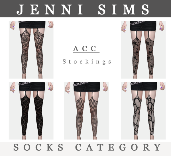Mix Acc Stockings Dawn Jennisims by simsfinds - The Sims 4 Custom Content