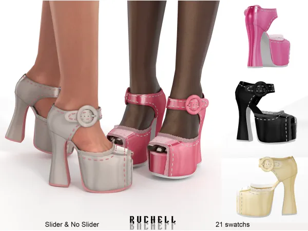 Alpha cute sewing heels by ruchellsims - The Sims 4 Custom Content